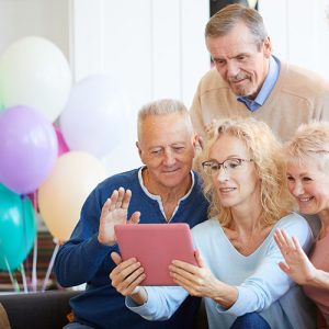 Family videoconferencing using a tablet
