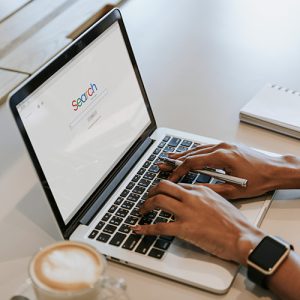 Person using laptop